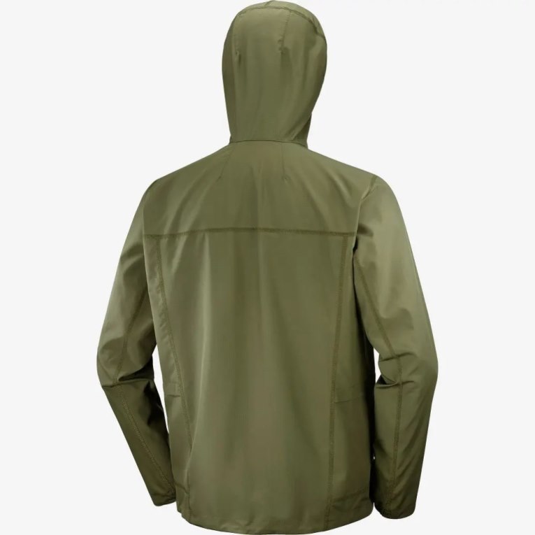 Olive Salomon Outlife Packable Shell U Men's Windbreaker | IE TJ3156